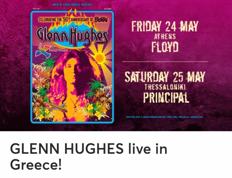 O Glenn Hughes Live Σε Αθήνα και Θεσσαλονίκη! (Δελτίο Τύπου)